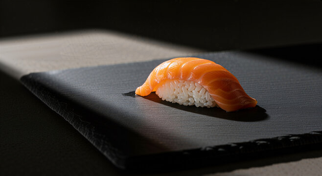 Salmon nigiri sushi representing traditional cuisine for a Japan Day celebration or food festival