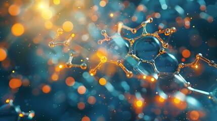 Molecular structure model educational resource for science students and chemistry professionals design a