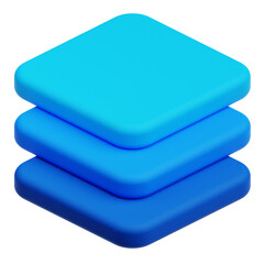 Layers 3D Icon Isolated On The Transparent Background