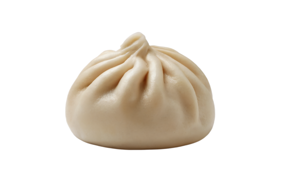 Bao (dish) on a white background
side view