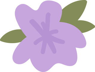 Abstract Floral Shape with Leaves