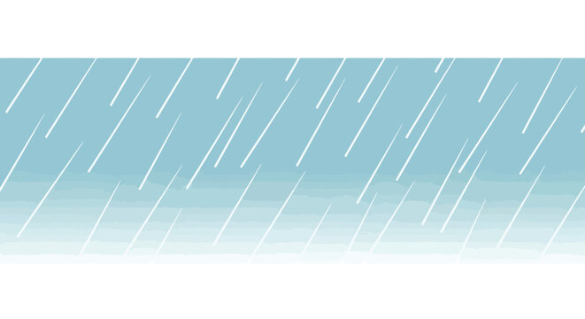 Minimalist Rainy Season Illustration with Diagonal Rain Lines and Soft Blue Gradient