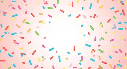 Colorful Sprinkles Explosion on Pink Background - Celebration Graphic