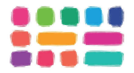 Colorful Abstract Grunge Brush Strokes Collection