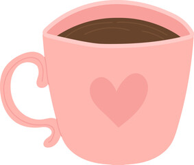 Heart Mug with Coffee