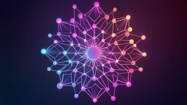 Vibrant Gradient Digital Network Pattern