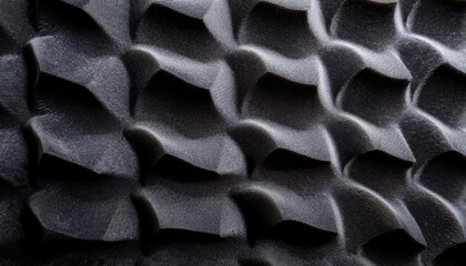 Wave Texture Of Accoustic Foam Sound Diffuser Close Up Surface Soundproof Material