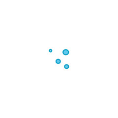 Minimalist Blue Bubbles on White Background for Design