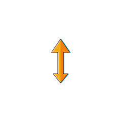 Up Down Arrow Icon, Directional, Modern, Flat Design