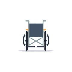 Wheelchair Illustration, Flat Design, Medical, Healthcare, Disability Concept