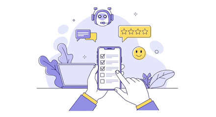 Customer Satisfaction Survey on Mobile with Chatbot Feedback