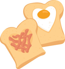 Heart Shaped Breakfast Toast