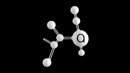 propargylamine molecule, structural chemical formula, ball-and-stick model, isolated image chemical intermediate