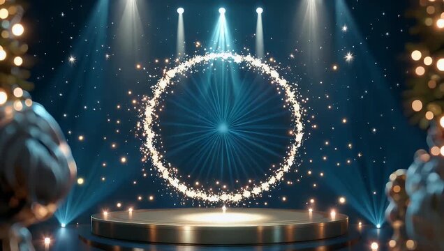 4K animated flash spotlight background with cool loopable visual effects designed for festival scenes stage lighting transitions and dynamic stock video projects