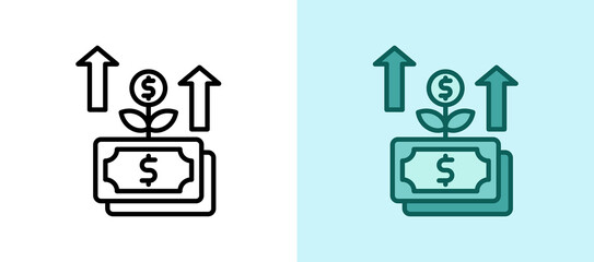 Sustainable Investment linesolid icon