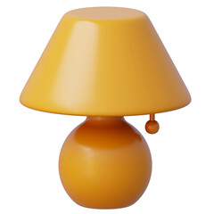 Bedside night light lamp with pull chain 3d icon