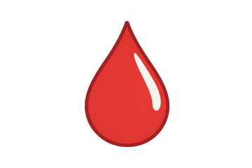 Fototapeta premium Blood drop icon illustrating medical health and donation concepts with liquid droplet shape on transparent background