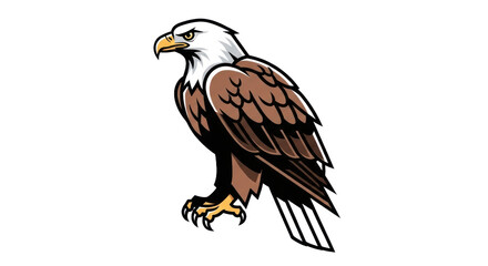 Fototapeta premium Majestic eagle illustration on a transparent background for design projects