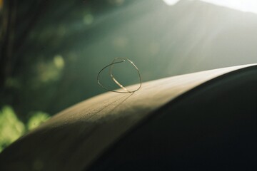 Closeup of a metal wire