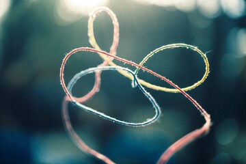 Colorful wires intertwined together