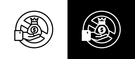 Anti Corruption Policy linemixed icon