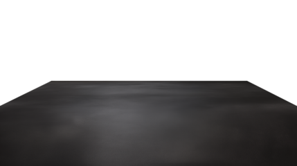 Large rectangular black plane with gradient and shadow on transparent background