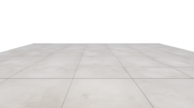 Minimalist concrete surface with black grid lines on transparent background