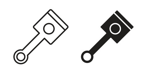 Car connecting rod icon concept outline symbol design. Simple element illustration.