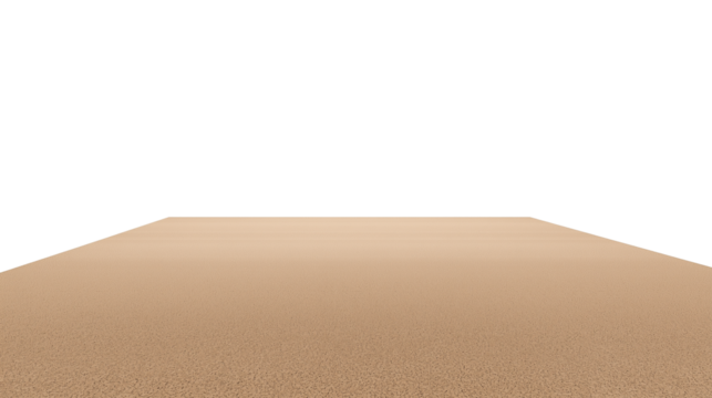 Vast undulating sand dune with transparent background