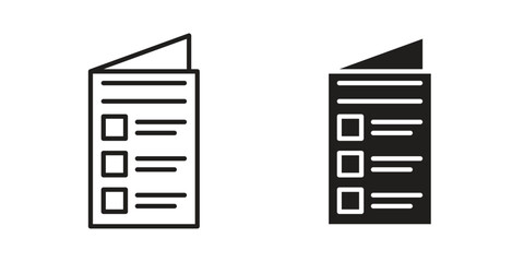 Catalog icon concept outline symbol design. Simple element illustration.