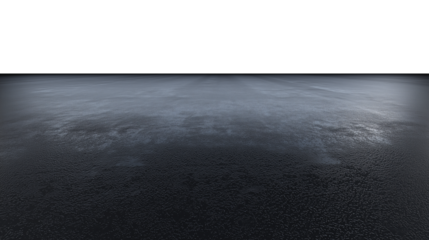 Dark seascape with rippling water and overcast sky on transparent background