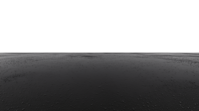 Tranquil body of water with muted monochromatic sky on transparent background