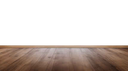 Minimalist interior space with light brown wooden floor and neutral walls