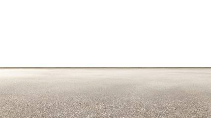 Expansive beach with smooth sand and soft sky tones on transparent background