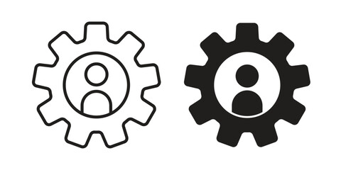 Expert icon concept outline symbol design. Simple element illustration.