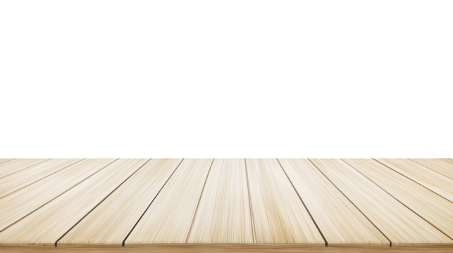 Seamless textured wooden surface with horizontal planks on transparent background