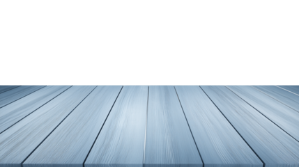 Close-up of parallel light blue wooden planks with visible grain patterns on transparent background