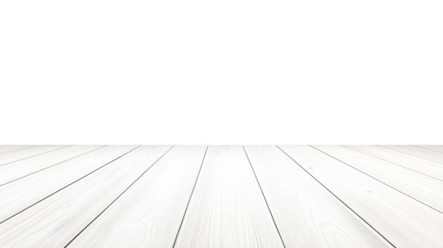 Minimalist light wooden floor with soft vanishing point on transparent background