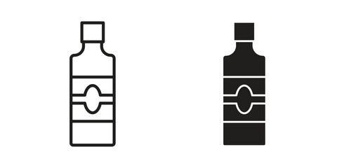 Gin icon concept outline symbol design. Simple element illustration.