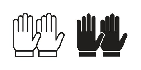 Gloves icon concept outline symbol design. Simple element illustration.