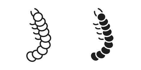 Grub icon concept outline symbol design. Simple element illustration.
