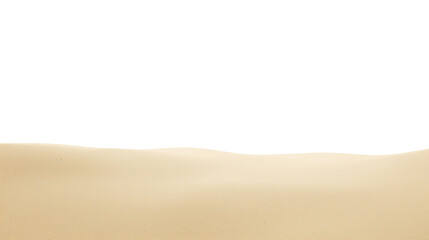 Expansive desert landscape with rolling golden-hued sand dunes and transparent background