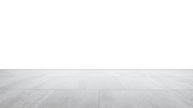 Seamless expanse of light gray tiles with subtle shadows on transparent background