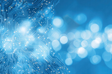 Abstract Blue Circuit Board Technology Design