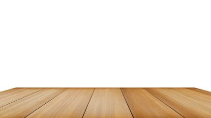 Light-colored wooden floor with parallel planks on transparent background