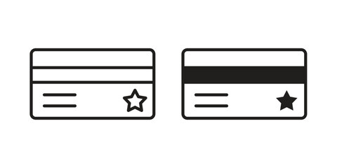 Loyalty card icon concept outline symbol design. Simple element illustration.