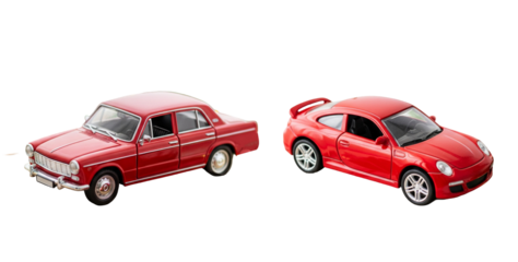 red toy car isolated