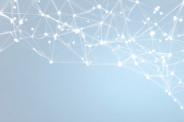 Abstract light blue network connection
