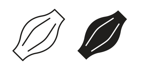 Muscle fiber icon concept outline symbol design. Simple element illustration.