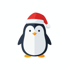 penguin with santa hat